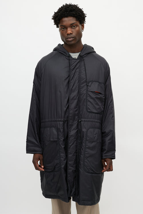 Barena Black Padded Reversible Coat