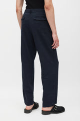 Barena Navy Straight Leg Trousers
