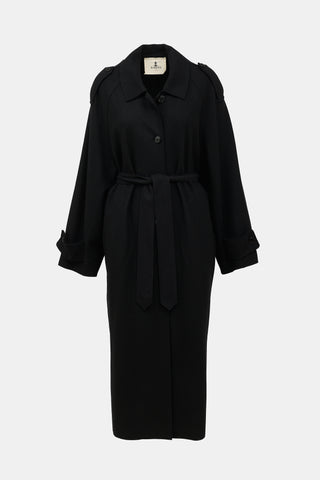 Barena Wool Belted Trench Coat