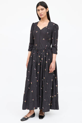 Batsheva Embroidered Floral  Dress