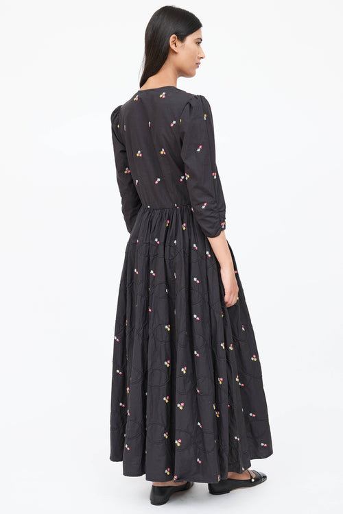 Batsheva Embroidered Floral  Dress