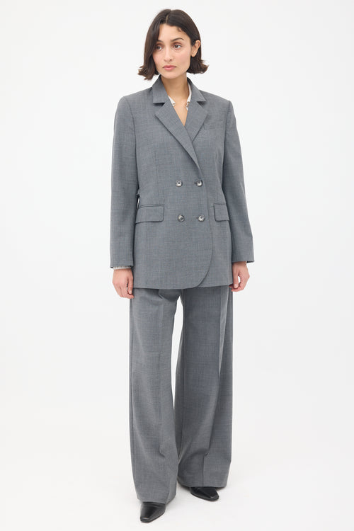 Baum Und Pferdgarten Grey Double Breasted Two Piece Suit