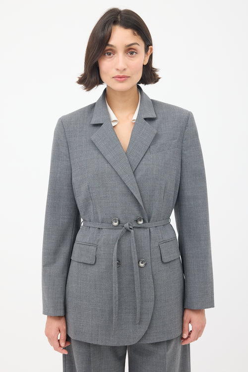 Baum Und Pferdgarten Grey Double Breasted Two Piece Suit