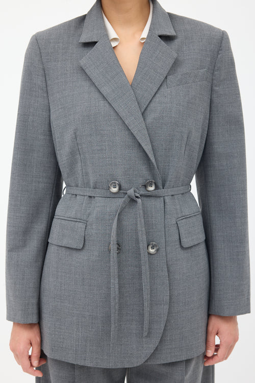 Baum Und Pferdgarten Grey Double Breasted Two Piece Suit