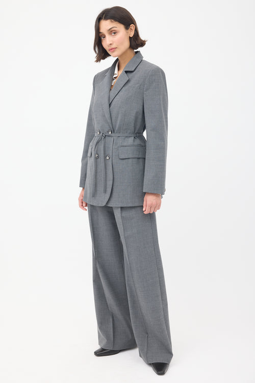 Baum Und Pferdgarten Grey Double Breasted Two Piece Suit