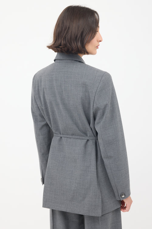 Baum Und Pferdgarten Grey Double Breasted Two Piece Suit