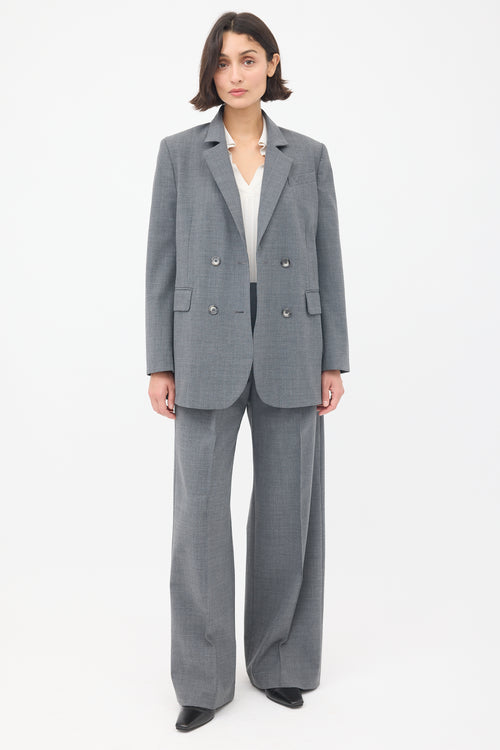 Baum Und Pferdgarten Grey Double Breasted Two Piece Suit