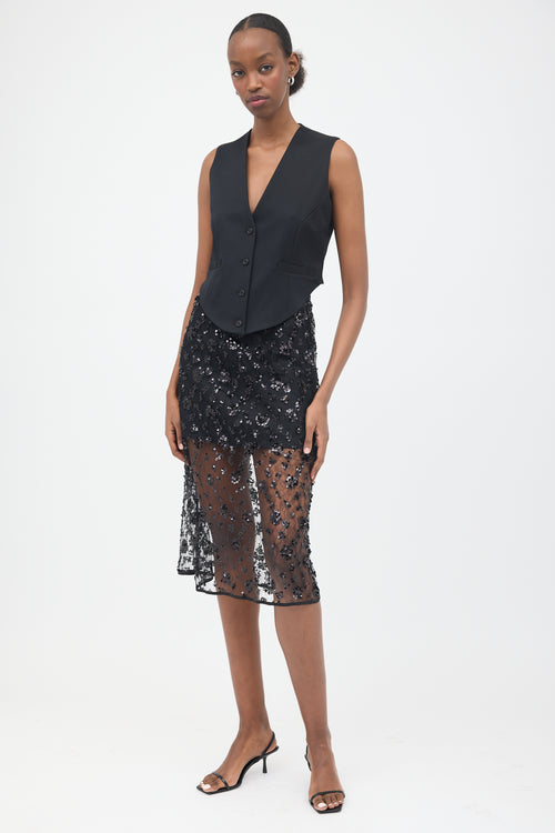 Baum Und Pferdgarten Sheer Mesh Embellished Skirt