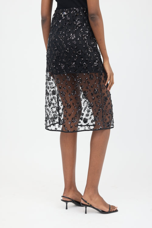 Baum Und Pferdgarten Sheer Mesh Embellished Skirt