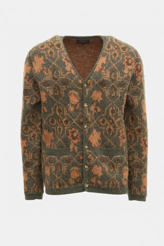 Beams Mohair Patterned Cardigan