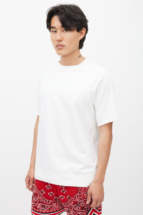 Beams Plus White Short Sleeve Sweatshirt