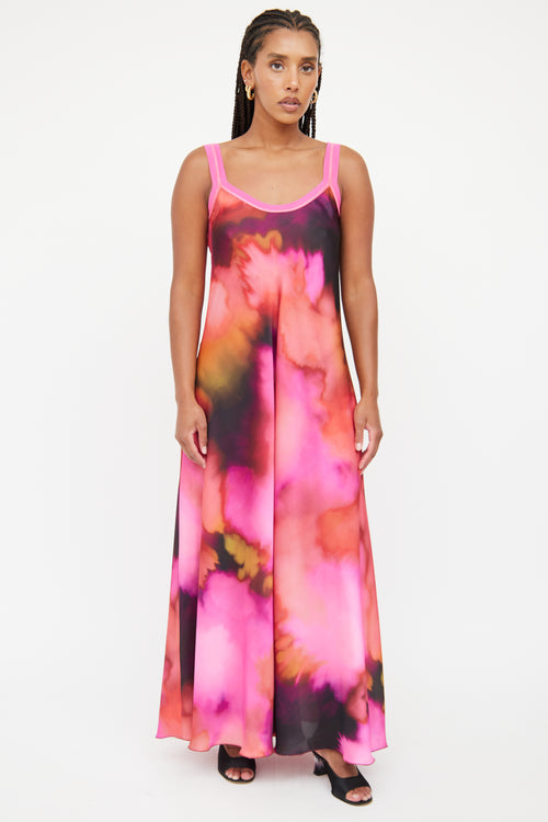 Beate Heymann Pink & Multi Print Dress