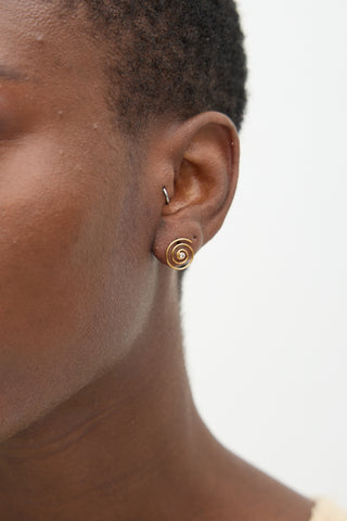 Beaufille 10K Gold & Diamond Spiral Earrings