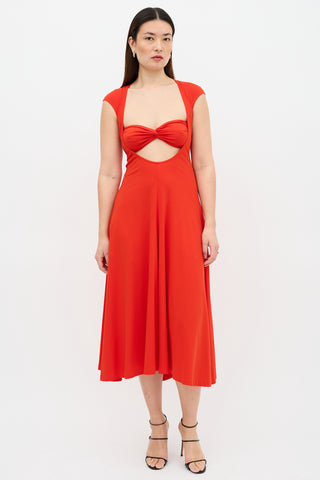 Beaufille Baes Cut Out Midi Dress
