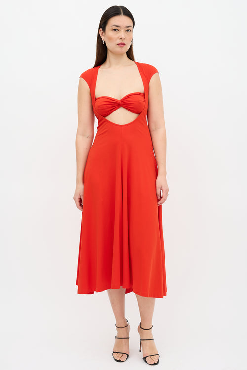 Beaufille Baes Cut Out Midi Dress