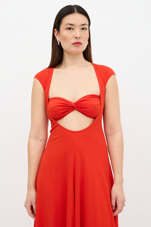 Beaufille Baes Cut Out Midi Dress