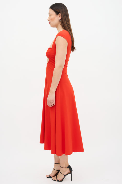 Beaufille Baes Cut Out Midi Dress