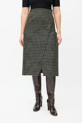 Beaufille Black & Multicolour Kari Plaid Wrap Skirt