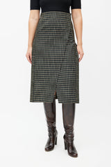 Beaufille Black & Multicolour Kari Plaid Wrap Skirt
