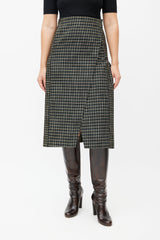 Beaufille Black & Multicolour Kari Plaid Wrap Skirt