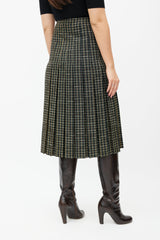 Beaufille Black & Multicolour Kari Plaid Wrap Skirt