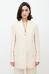 Beaufille Cream Rowe Single Button Blazer