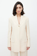 Beaufille Cream Rowe Single Button Blazer