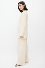 Beaufille Cream Rowe Single Button Blazer