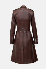 Beaufille Faux Leather Belted Coat