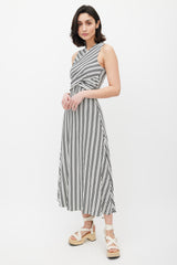Beaufille White & Black Damia Stripe Dress