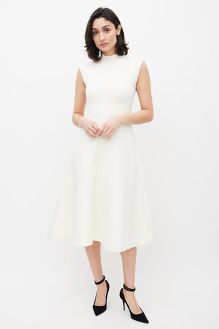 Beaufille White Neoprene Getty Sleeveless Dress