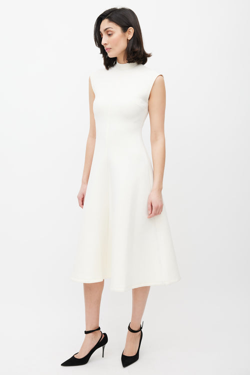 Beaufille White Neoprene Getty Sleeveless Dress