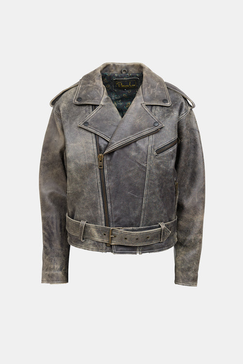 Beau Lax Distressed Biker Jacket