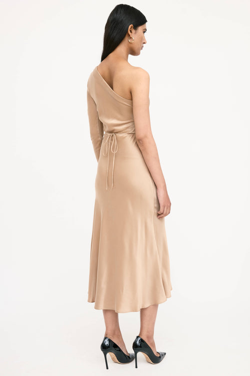 Bec + Bridge Silk Asymmetrical Tie Dress