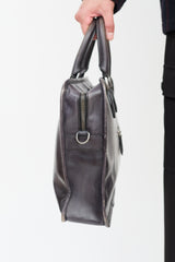 Berluti Black Patina Leather Un Jour Briefcase