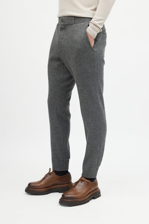 Berluti Grey Wool Slim Trouser