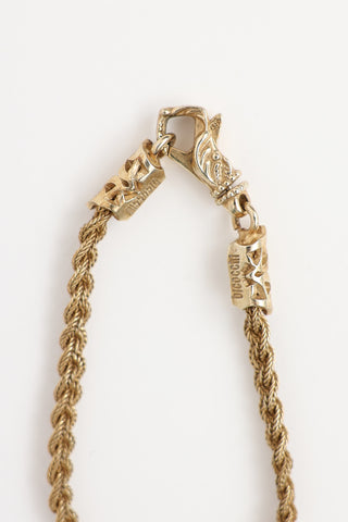 Emanuele Bicocchi Sterling Silver Gold Plated Braided Bracelet