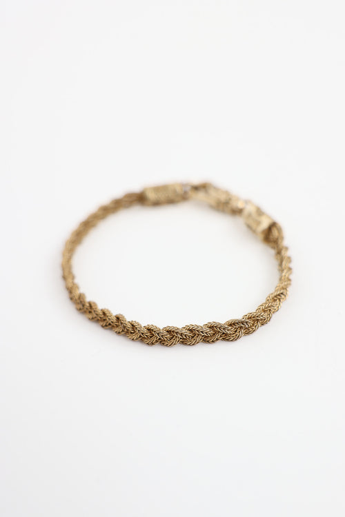 Emanuele Bicocchi Sterling Silver Gold Plated Braided Bracelet