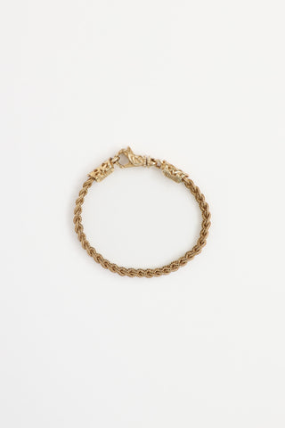 Emanuele Bicocchi Sterling Silver Gold Plated Braided Bracelet