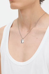 Biko Silver Square Face Necklace