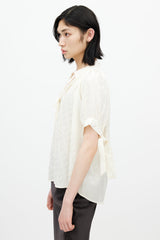 Birgette Herskind Cream Gajol Monogram Top