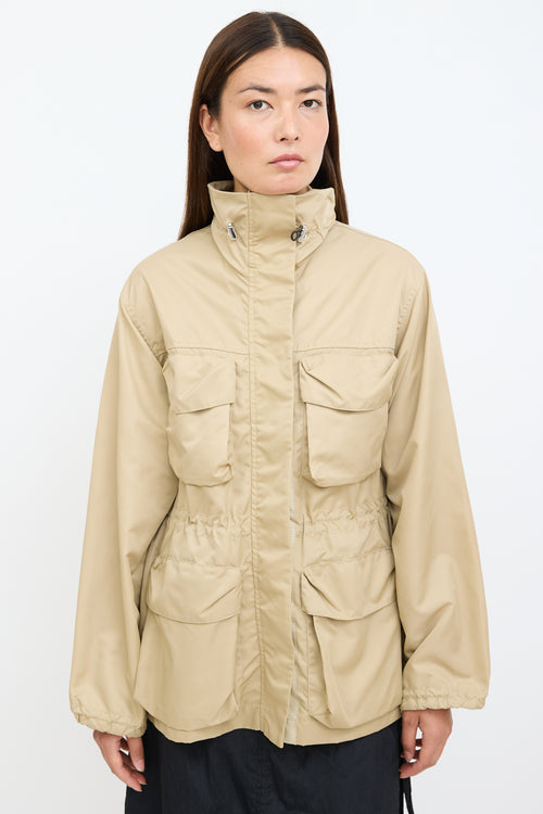 Beige Nylon Bernard Cargo Jacket