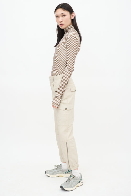 Birgitte Herskind Beige Leather Cargo Pant