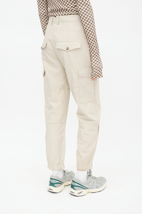 Birgitte Herskind Beige Leather Cargo Pant