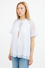 Birgitte Herskind Blue & White Gingham A-line Top