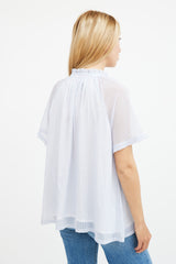 Birgitte Herskind Blue & White Gingham A-line Top