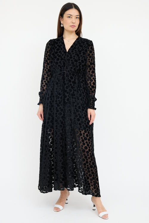 Birgitte Herskind Burnout Velvet Dot Paula Dress