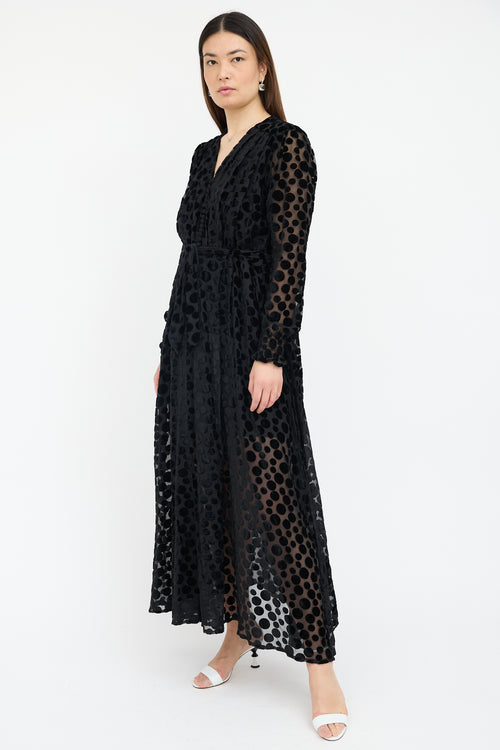 Birgitte Herskind Burnout Velvet Dot Paula Dress