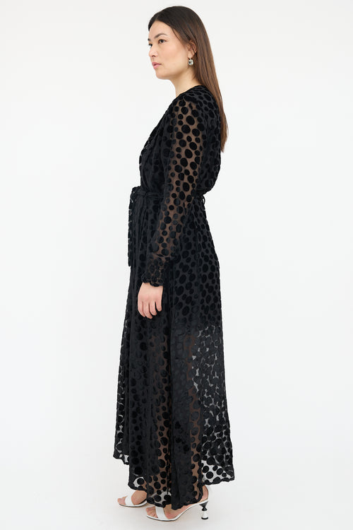 Birgitte Herskind Burnout Velvet Dot Paula Dress
