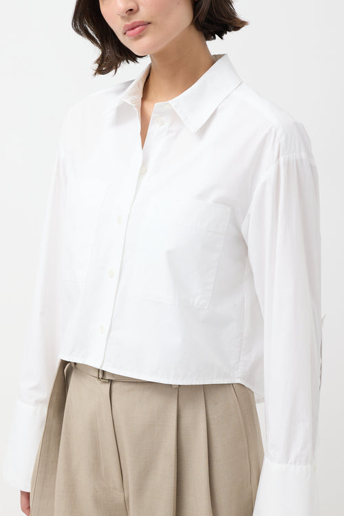 Birgitte Herskind White Cotton Samuel Cropped Shirt